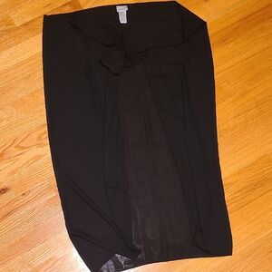 Dotti Black Midi Tie Front Pencil Coverup